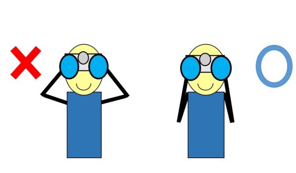 双眼鏡 持ち方
